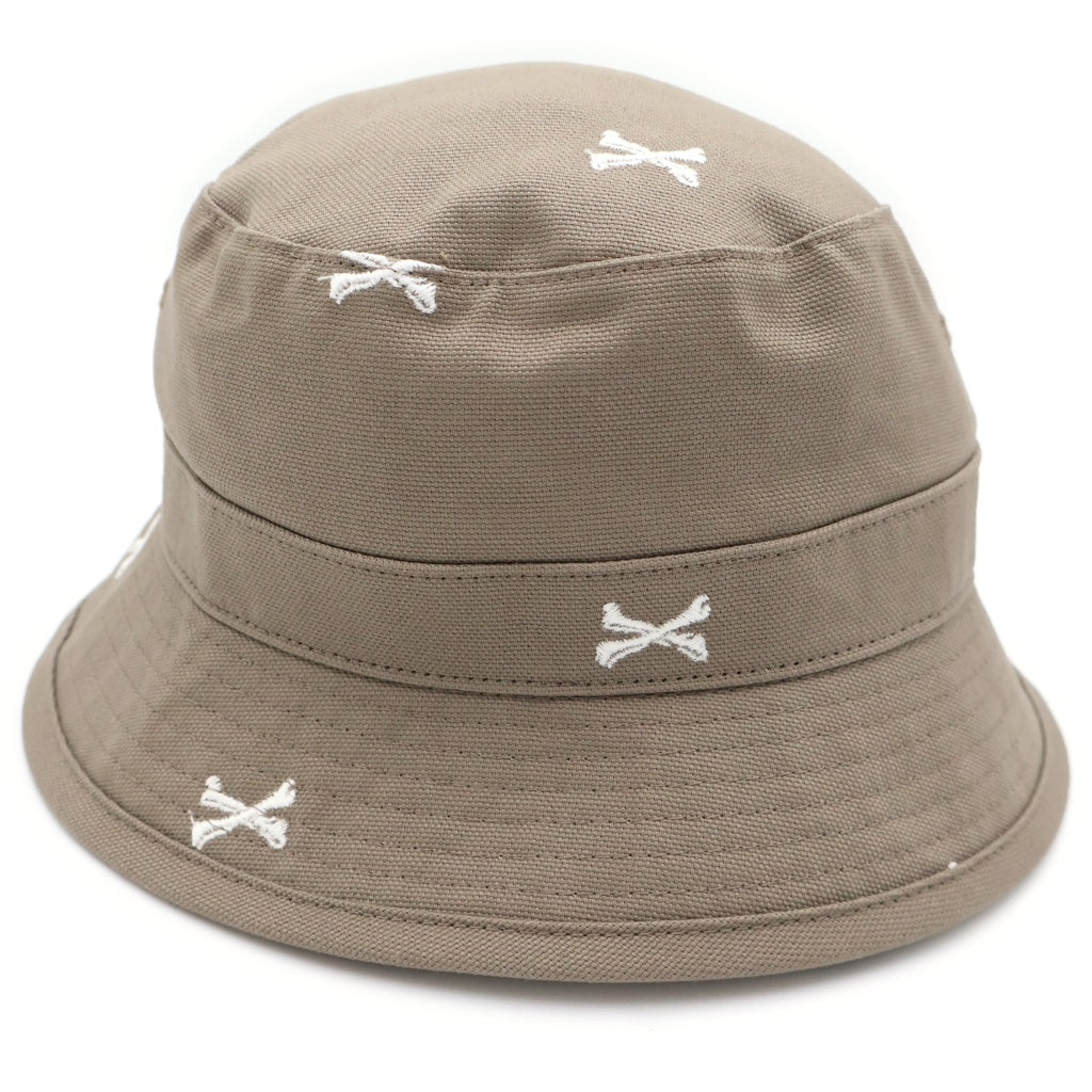WTAPS(ダブルタップス) 22SS BUCKET HAT クロスボーン刺繍 バケットハット カーキ 221HCDT-HT16