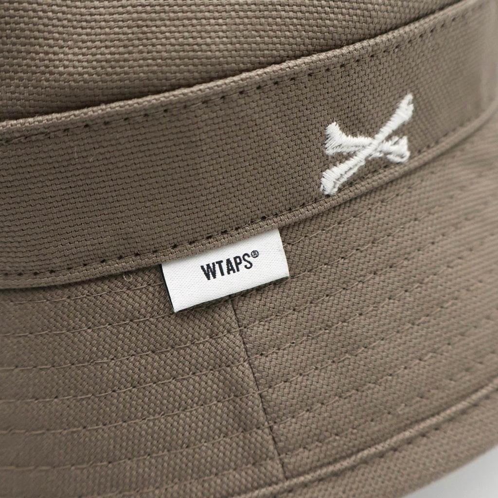 WTAPS(ダブルタップス) 22SS BUCKET HAT クロスボーン刺繍 バケットハット カーキ 221HCDT-HT16