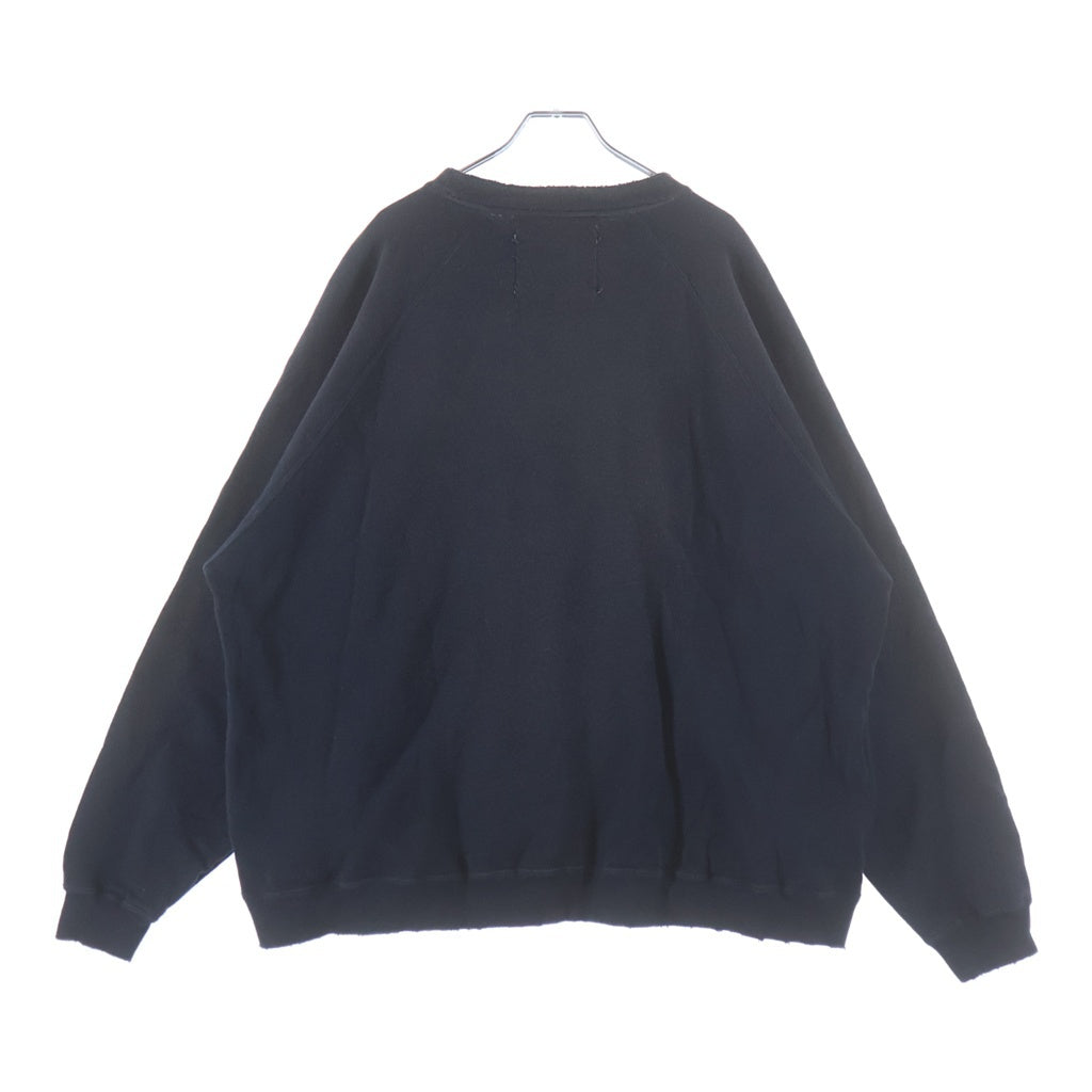 DAIRIKU(ダイリク) 24AW WHO'RE YOU？ VINTAGE SWEATER ダメージ加工スウェットトレーナー ネイビー