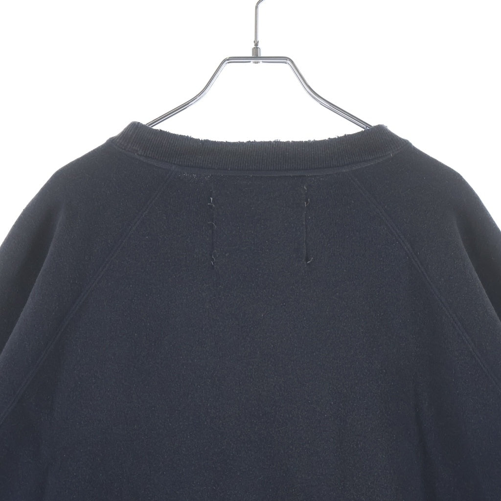 DAIRIKU(ダイリク) 24AW WHO'RE YOU？ VINTAGE SWEATER ダメージ加工スウェットトレーナー ネイビー
