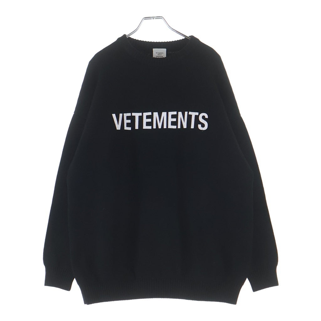 VETEMENTS(ヴェトモン) 21AW FRONT LOGO KNIT フロントロゴ ニット クルーネックセーター UA52KN720B