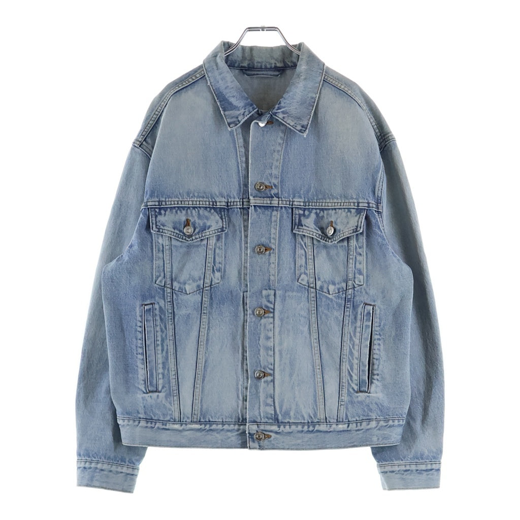 BALENCIAGA(バレンシアガ) 18SS Swing Denim Jacket 509117 TYE14 ダメージ加工スウィングデニムジャケット インディゴブルー