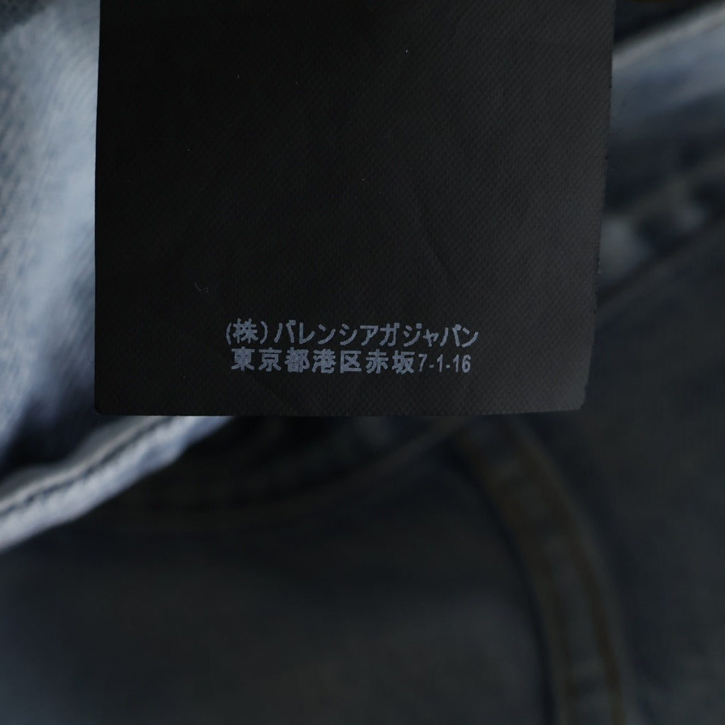 BALENCIAGA(バレンシアガ) 18SS Swing Denim Jacket 509117 TYE14 ダメージ加工スウィングデニムジャケット インディゴブルー