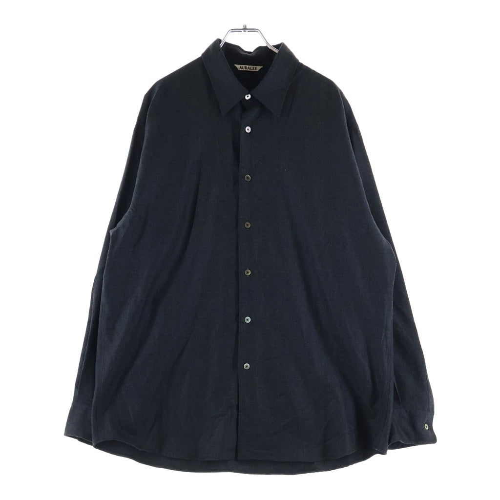 AURALEE(オーラリー) SUPER LIGHT WOOL SHIRT スーパーライトウールシャツ グレー