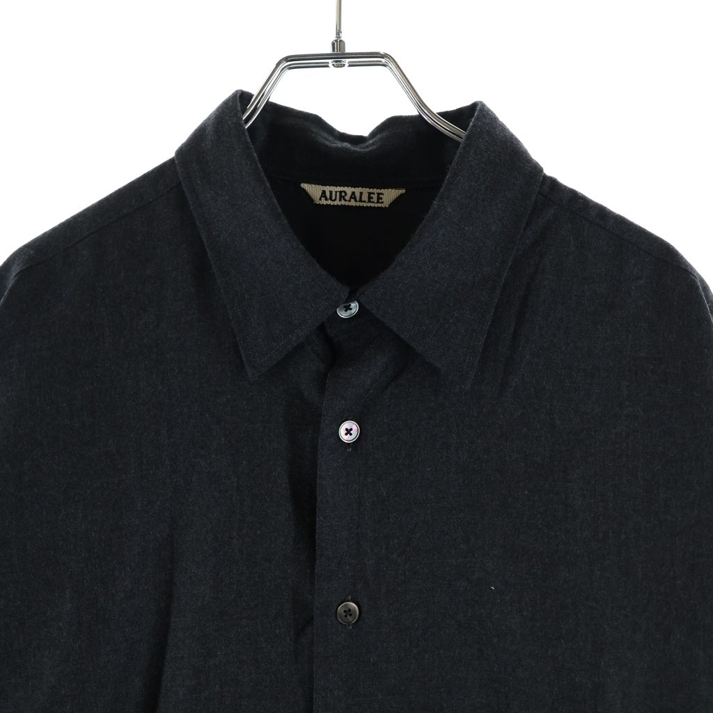 AURALEE(オーラリー) SUPER LIGHT WOOL SHIRT スーパーライトウールシャツ グレー