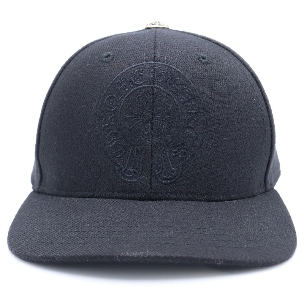 CHROME HEARTS(クロムハーツ) TRACKER CAP ホースシュー刺繍 クロスボール付き トラッカーキャップ ブラック