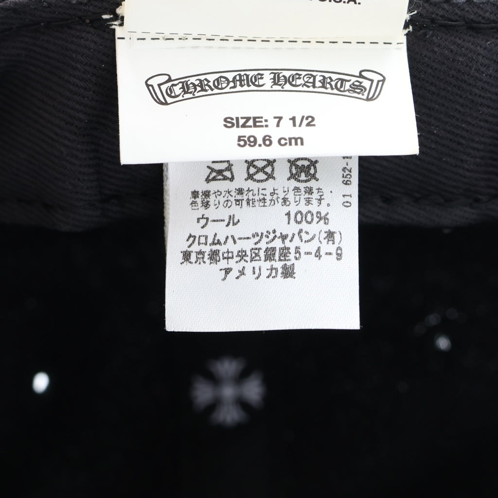 CHROME HEARTS(クロムハーツ) TRACKER CAP ホースシュー刺繍 クロスボール付き トラッカーキャップ ブラック