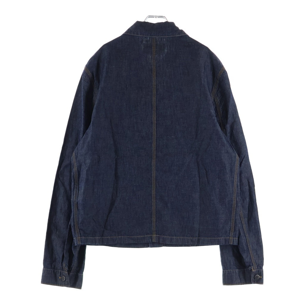 PRADA(プラダ) トライアングルロゴ 三角プレート シャンブレージャケット GEB254 インディゴ