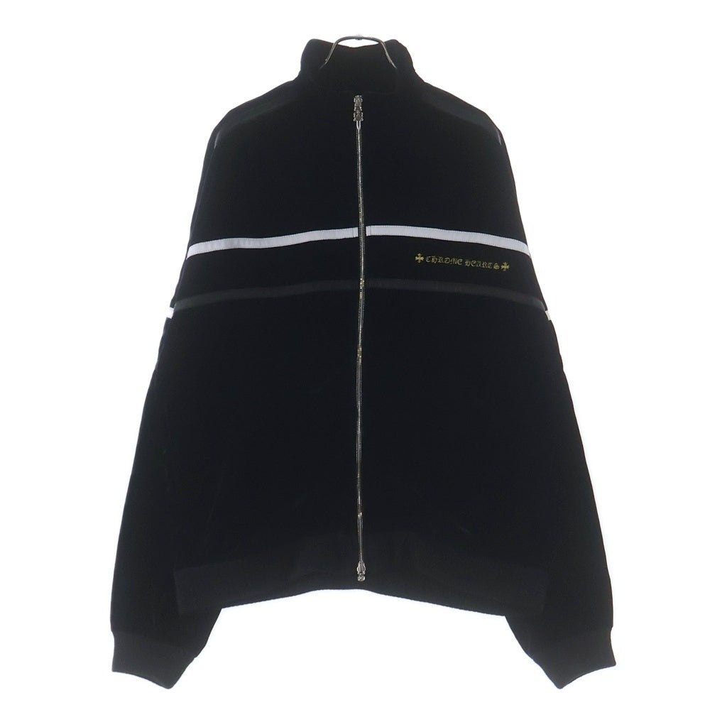 CHROME HEARTS クロムハーツ VELVET TRACK JACKET ロゴ刺繍 ベロア トラックジャケット ネイビー CHROME HEARTS(クロムハーツ) VELVET TRACK JACKET ロゴ刺繍 ベロア