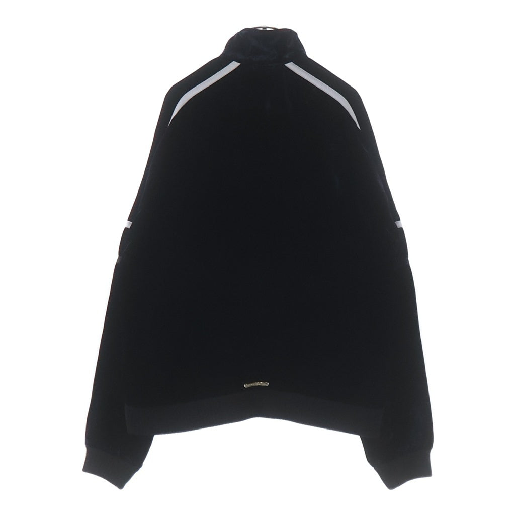 CHROME HEARTS(クロムハーツ) VELVET TRACK JACKET ロゴ刺繍 ベロア トラックジャケット ネイビー