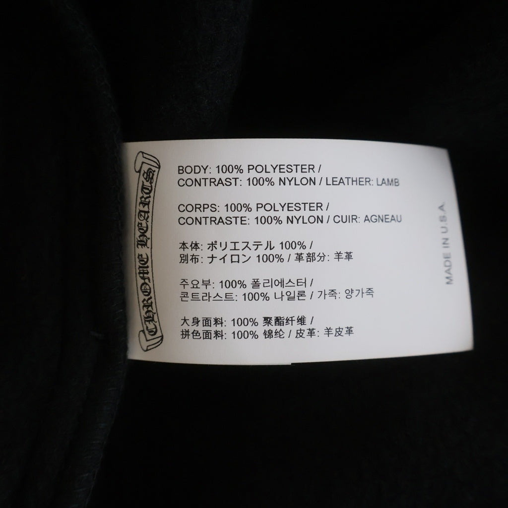 CHROME HEARTS(クロムハーツ) Y NOT DETENTION ワイノット CHプラスパッチ フリースフーディー パーカー ブラック