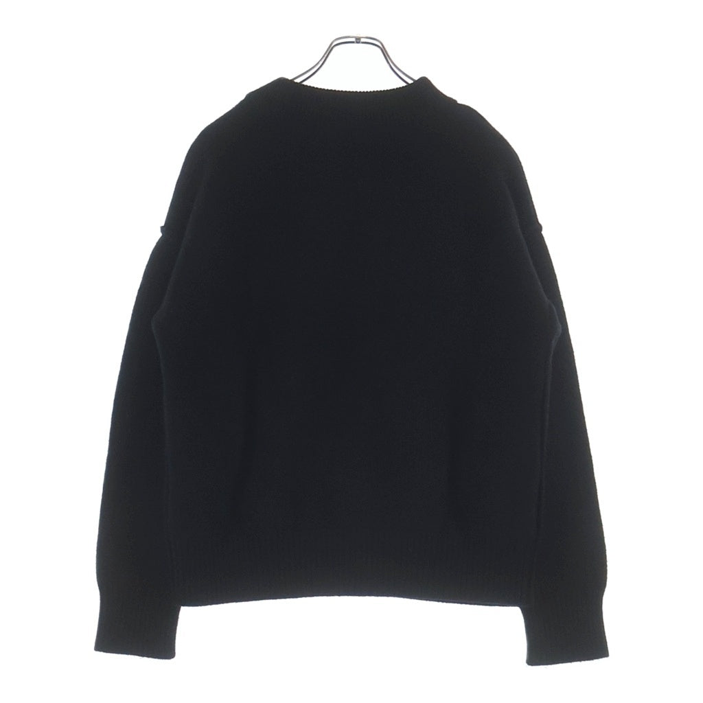 AMI Alexandre Mattiussi(アミアレクサンドルマテュッシ) Knit Cardigan ハートロゴ刺繍 ニットカーディガン ブラック レディース UKC367.018
