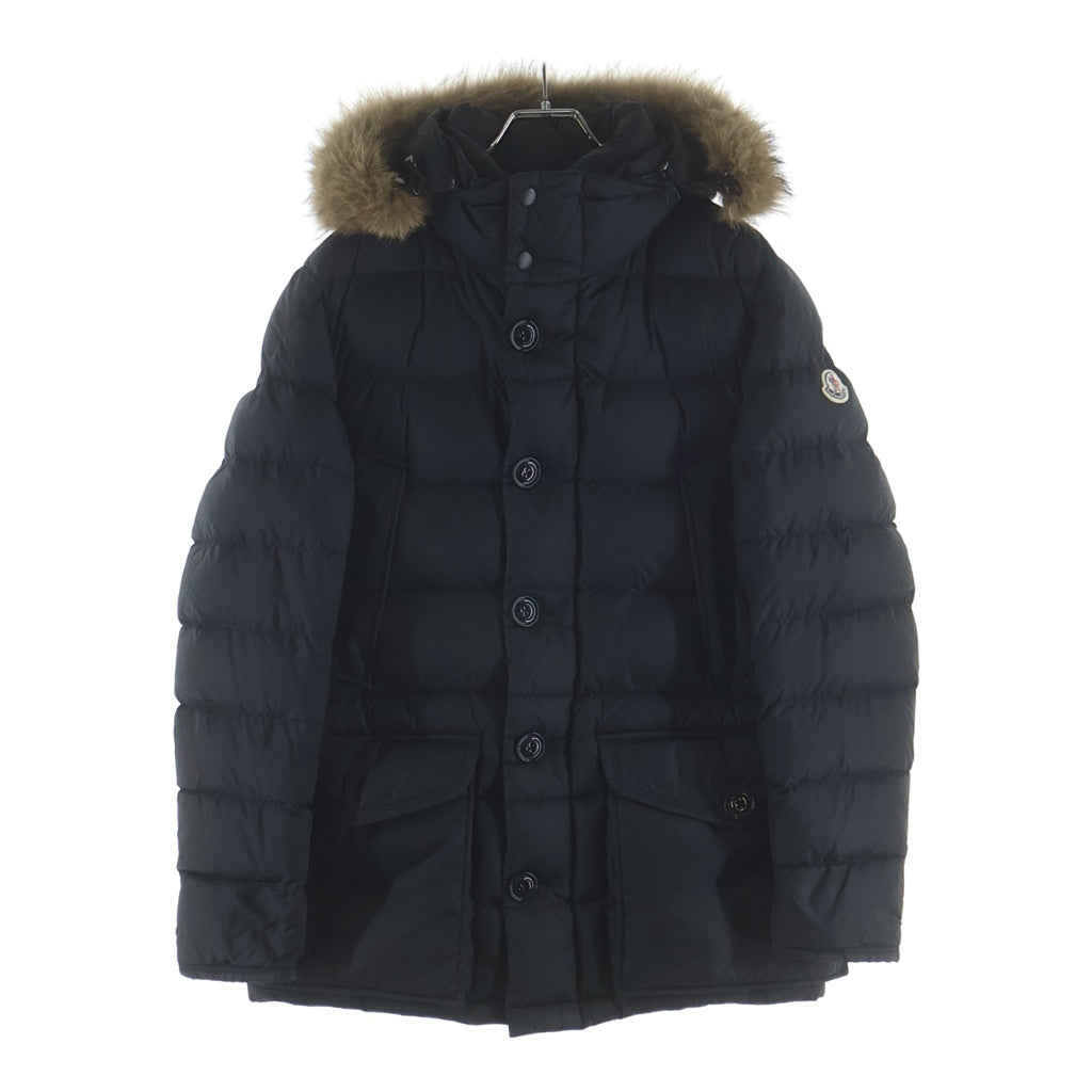 MONCLER(モンクレール) CLUNY GIUBBOTTO クルーニー ファー フーデッド ジップアップ ダウンコート ジャケット E20914138025 ブラック レディース