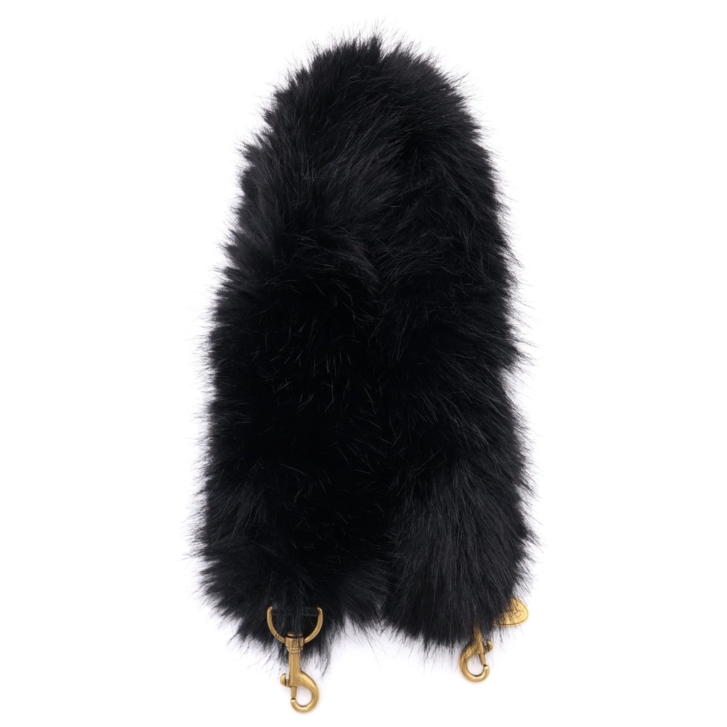 BALENCIAGA(バレンシアガ) Faux fur strap アニマルフリーファーストラップ 8473672AB6R2413 ブラック レディース