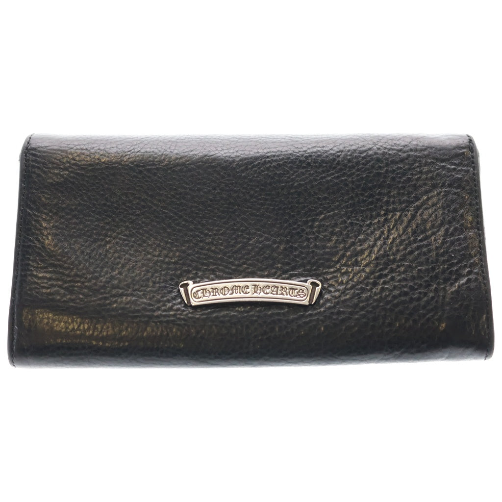 CHROME HEARTS(クロムハーツ) JUDY CROSS BALL ジュディ クロス ボール ボタン レザーウォレット 長財布 ブラック