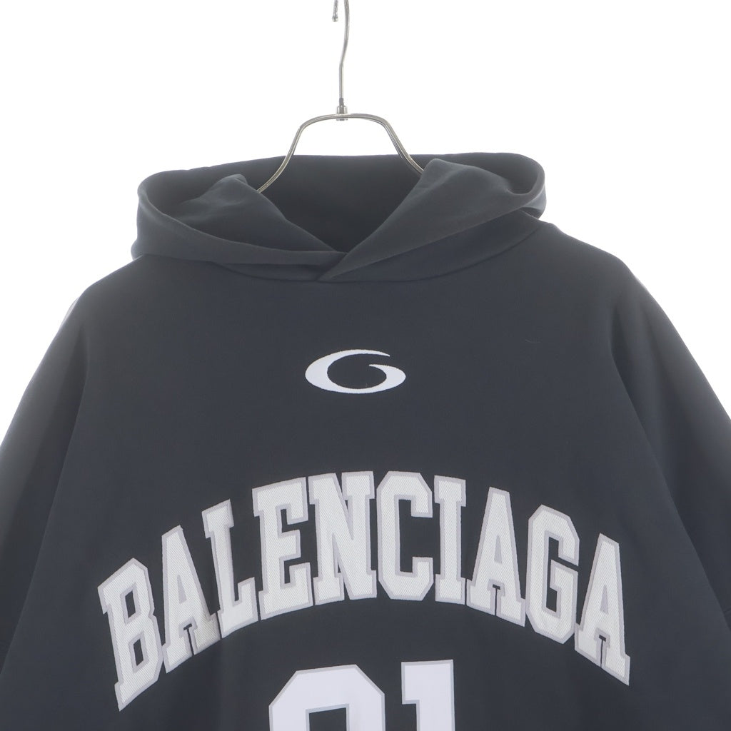 BALENCIAGA(バレンシアガ) 25AW Basketball Hoodie バスケットボールフーディー プルオーバーパーカー 821861 ブラック