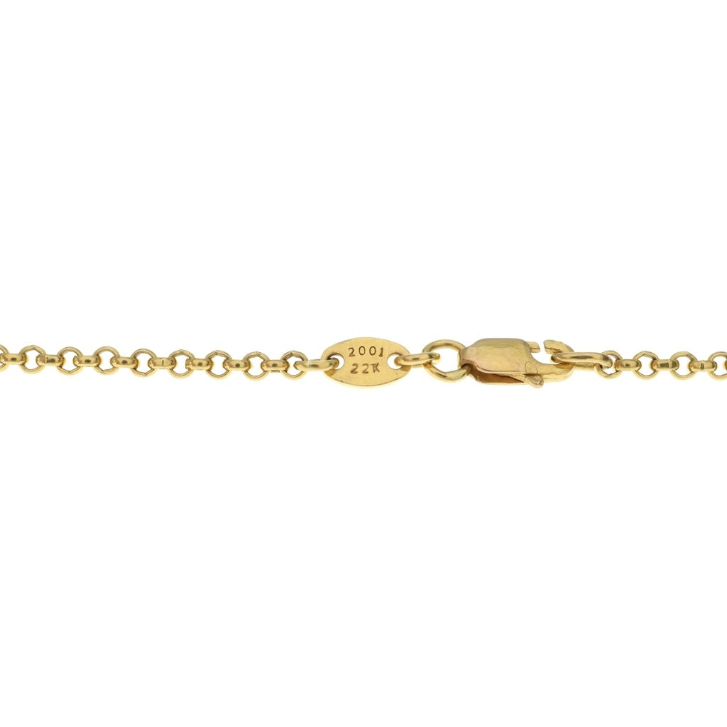 CHROME HEARTS(クロムハーツ) OLD 22K NECKCHAIN R16 オールド ロールチェーンネックレス 16inch ゴールド