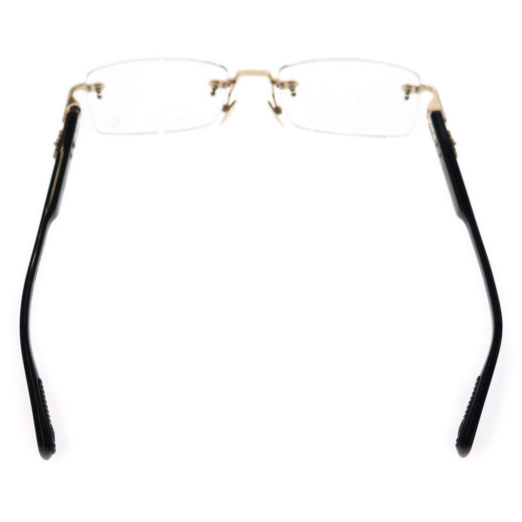 CHROME HEARTS(クロムハーツ) DEEP 2 ディープ サイドフローラル リムレス クリアレンズ サングラス アイウェア 眼鏡 ブラック