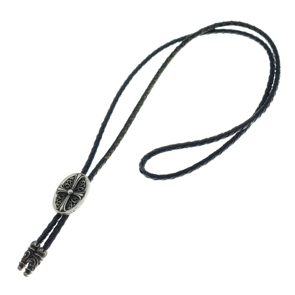 CHROME HEARTS(クロムハーツ) BOLOTIE OVALTINY タイニークラシックオーバルクロス ループタイ シルバー/ブラック BCA209