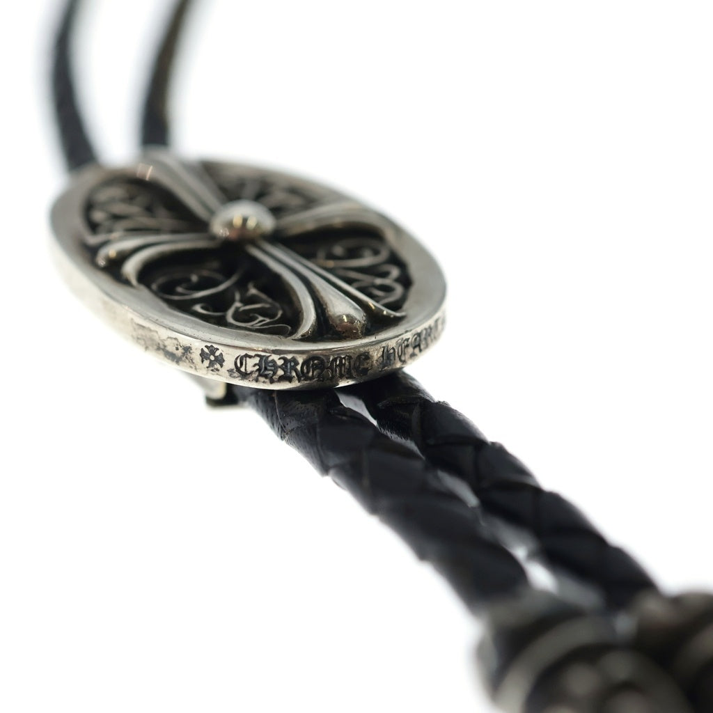 CHROME HEARTS(クロムハーツ) BOLOTIE OVALTINY タイニークラシックオーバルクロス ループタイ シルバー/ブラック BCA209