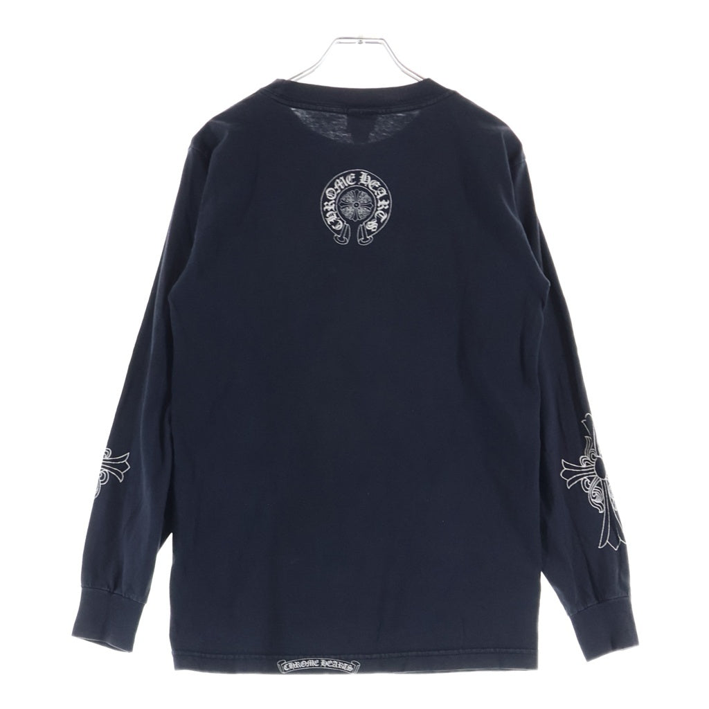 CHROME HEARTS(クロムハーツ) OLD DAGGER LOGO L/S TEE オールド ダガーロゴプリント 長袖Tシャツカットソー ブラック