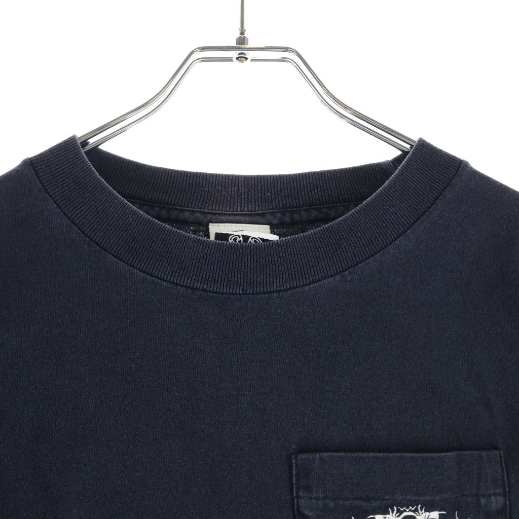 CHROME HEARTS(クロムハーツ) OLD DAGGER LOGO L/S TEE オールド ダガーロゴプリント 長袖Tシャツカットソー ブラック