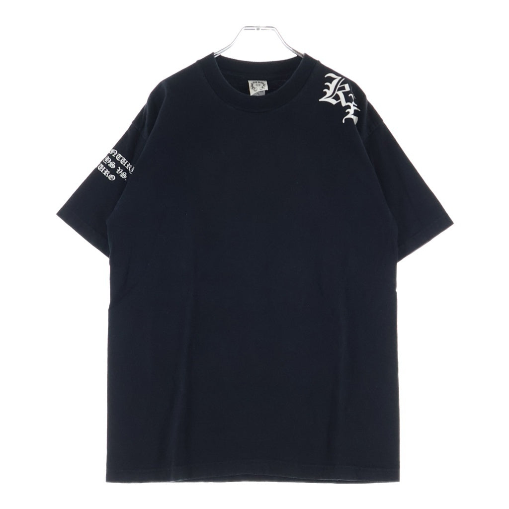 CHROME HEARTS(クロムハーツ) ×KYOSUKE HIMURO OLD 21st CENTURY BOOWYS VS HIMURO S/S TEE ×氷室京介 オールド ボウイVSヒムロ プリント クルーネック半袖Tシャツカットソー ブラック