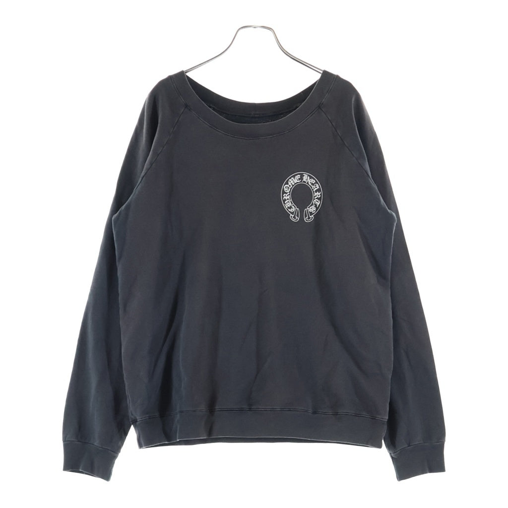 CHROME HEARTS(クロムハーツ) SWTSHRT PLVR バックアーチロゴ 袖フローラル スウェット トレーナー グレー