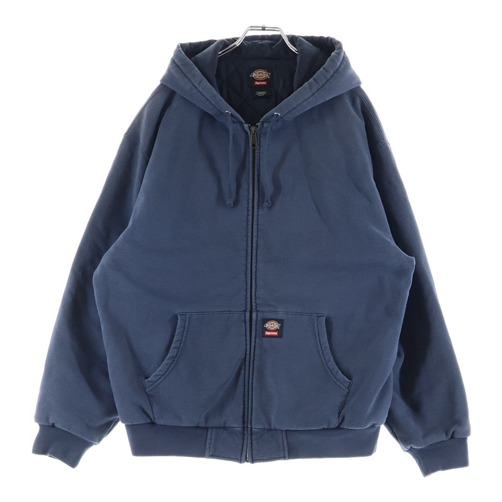 SUPREME(シュプリーム) 24AW ×Dickies Quilted Lined Zip Up Hooded Sweatshirt ディッキーズ キルトラインジップアップフーデッドスウェットシャツ ジップパーカー ネイビー