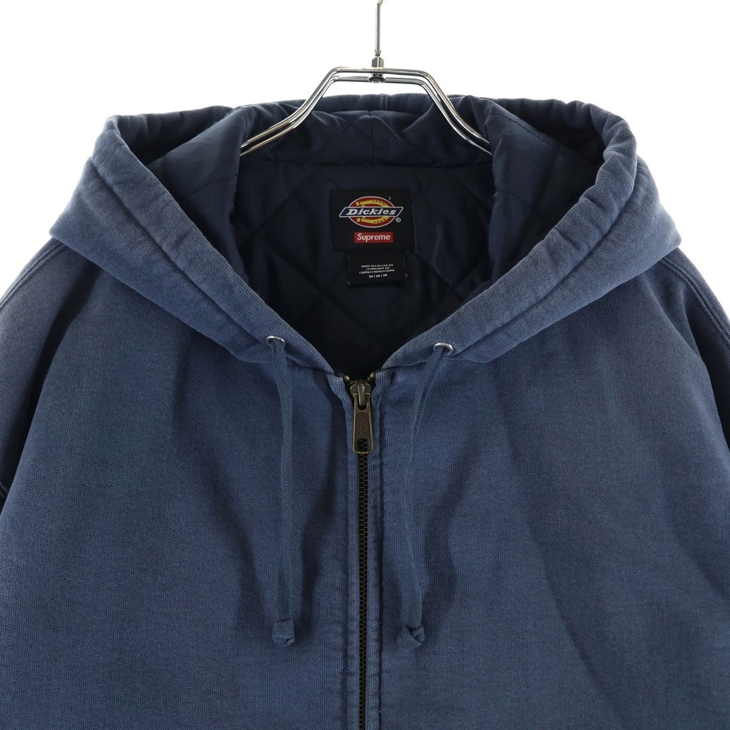 SUPREME(シュプリーム) 24AW ×Dickies Quilted Lined Zip Up Hooded Sweatshirt ディッキーズ キルトラインジップアップフーデッドスウェットシャツ ジップパーカー ネイビー