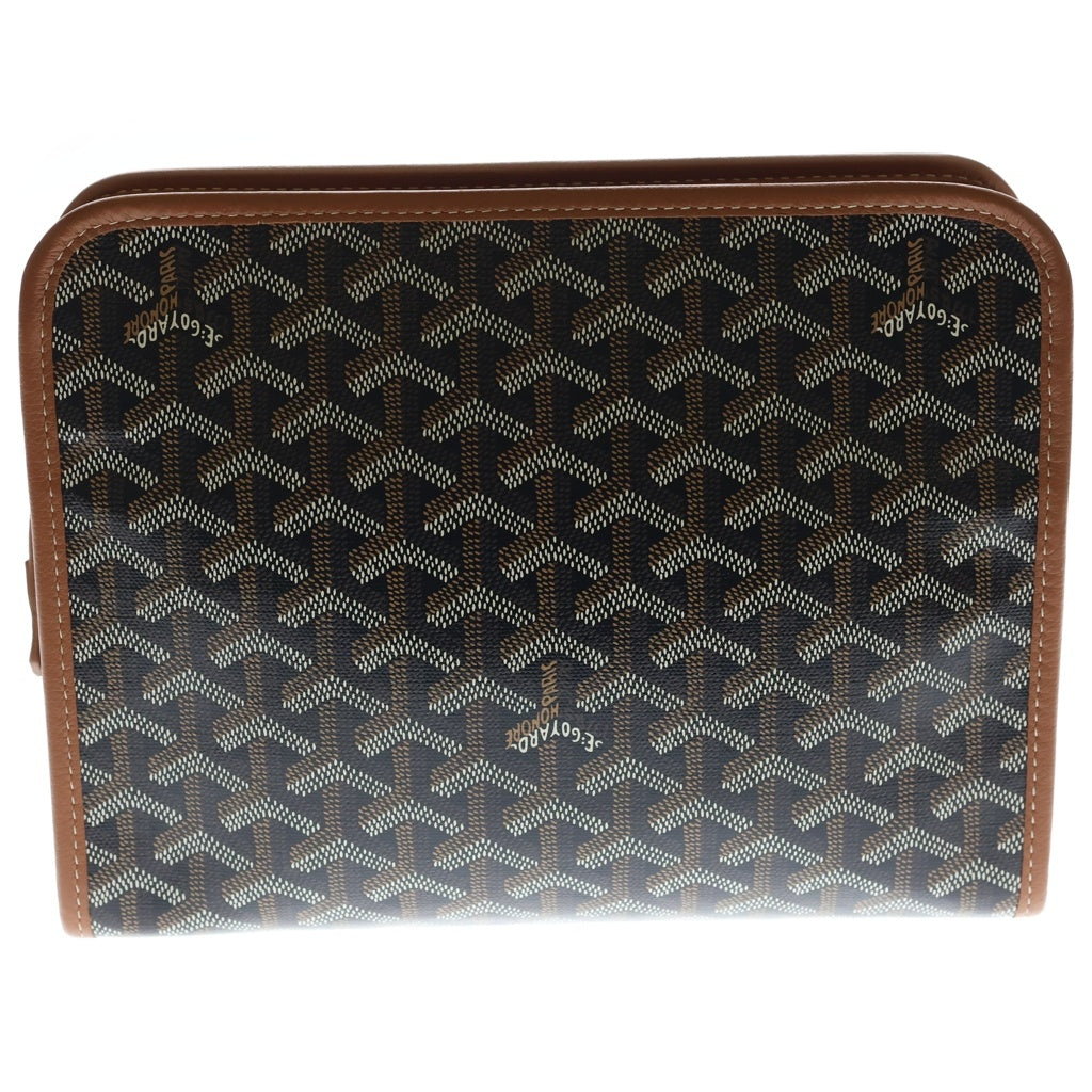 GOYARD(ゴヤール) ジュバンス MM ヘリンボーン クラッチバッグ ブラウン