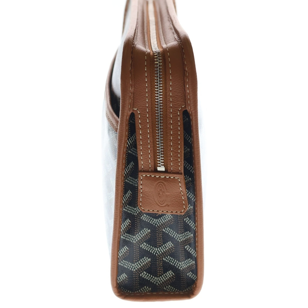 GOYARD(ゴヤール) ジュバンス MM ヘリンボーン クラッチバッグ ブラウン