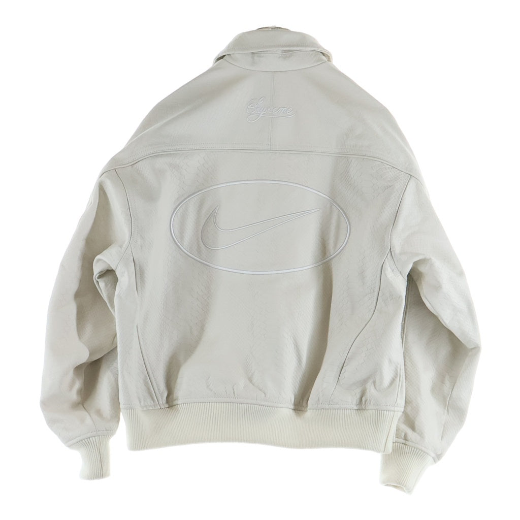 SUPREME(シュプリーム) 25SS Leather Varsity Jacket レザーバーシティジャケット HF9636-121 ホワイト