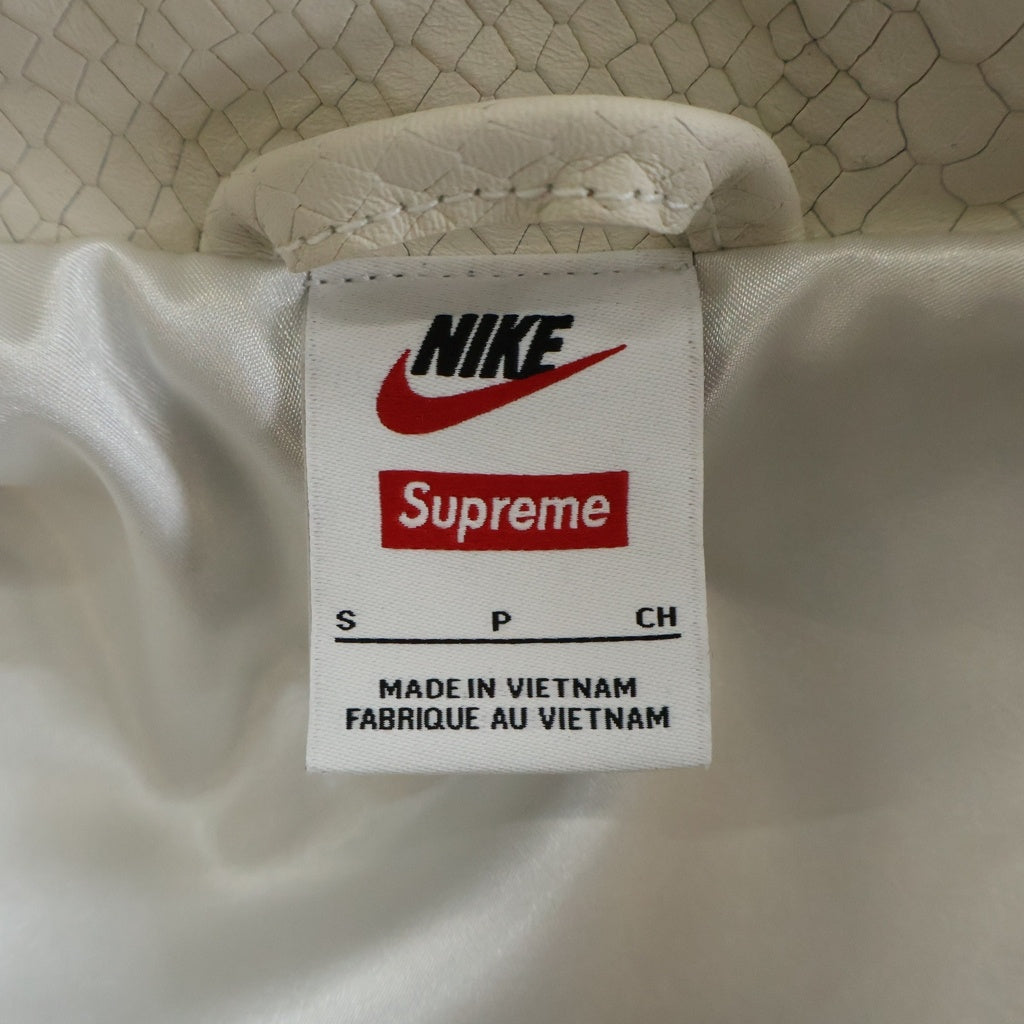 SUPREME(シュプリーム) 25SS Leather Varsity Jacket レザーバーシティジャケット HF9636-121 ホワイト
