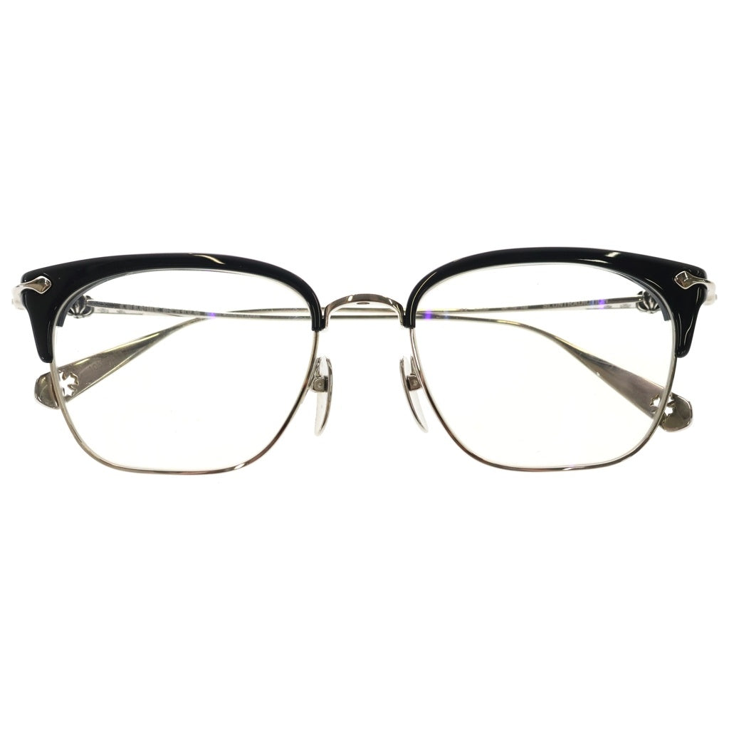 CHROME HEARTS(クロムハーツ) SLUNTRADICTION ハーフリム 眼鏡 アイウェア ブラック/シルバー