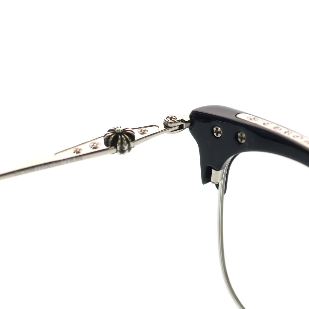 CHROME HEARTS(クロムハーツ) SLUNTRADICTION ハーフリム 眼鏡 アイウェア ブラック/シルバー
