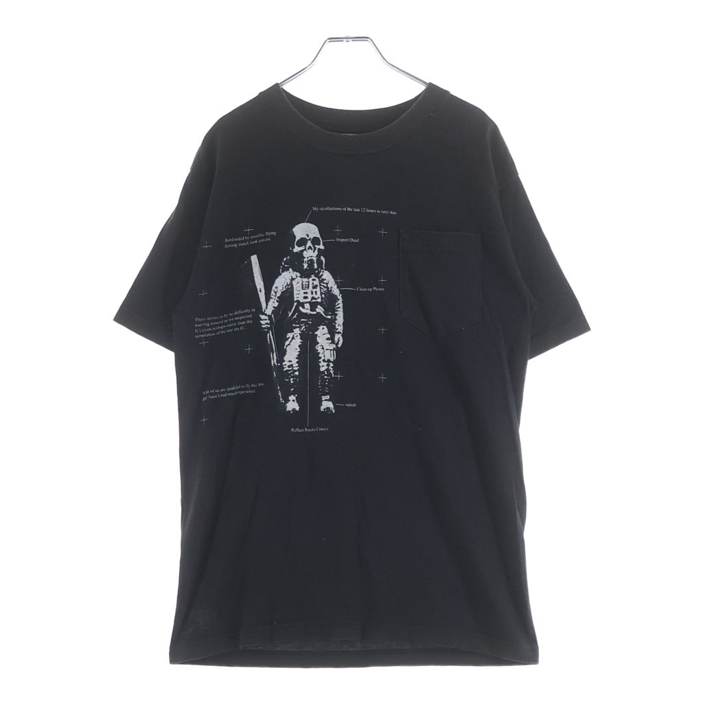 CHROME HEARTS(クロムハーツ) FOTI TEE フォティ スカルプリント クルーネック ポケット 半袖Tシャツ カットソー ブラック