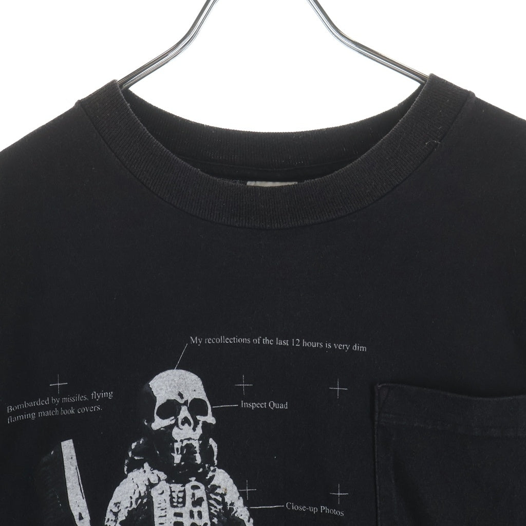 CHROME HEARTS(クロムハーツ) FOTI TEE フォティ スカルプリント クルーネック ポケット 半袖Tシャツ カットソー ブラック