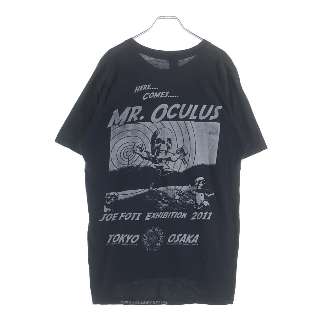 CHROME HEARTS(クロムハーツ) FOTI TEE ナスカル スカルプリント クルーネック ポケット 半袖Tシャツ カットソー ブラック
