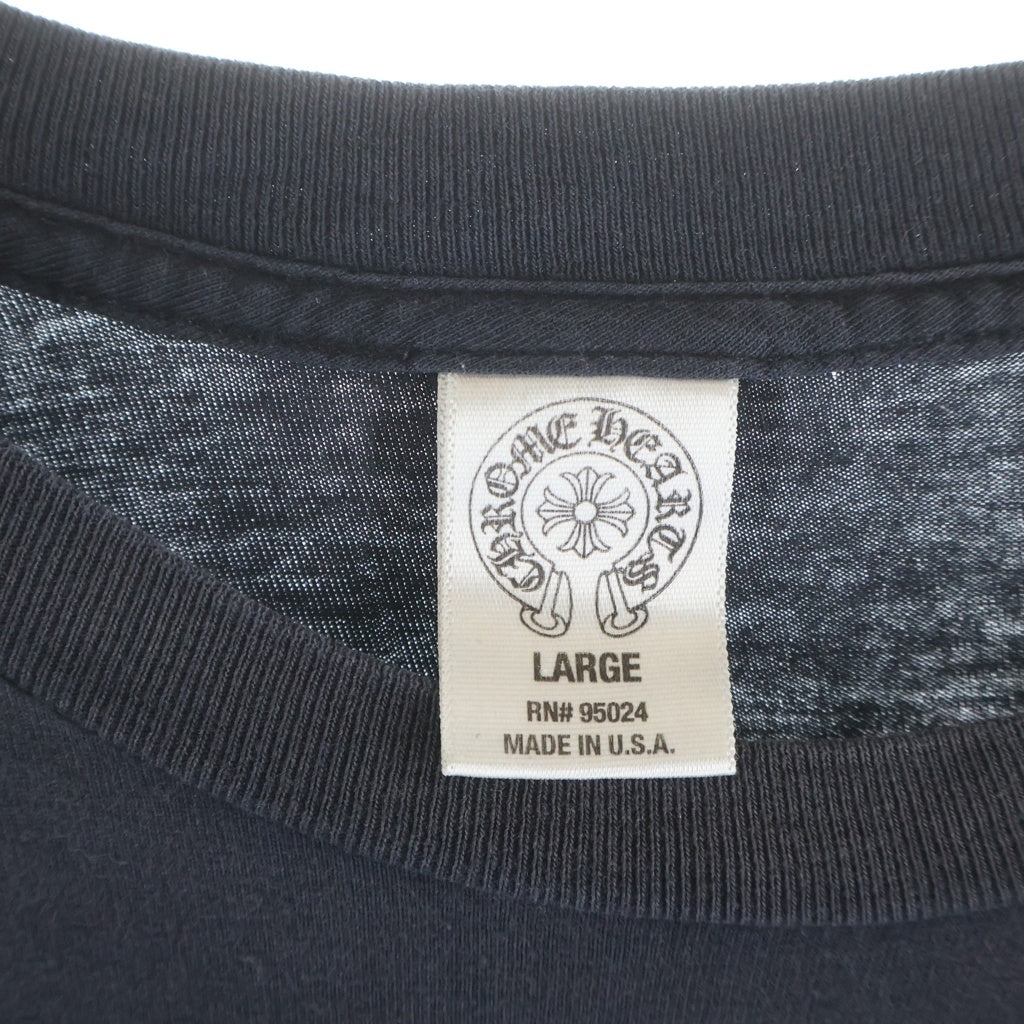 CHROME HEARTS(クロムハーツ) FOTI TEE ナスカル スカルプリント クルーネック ポケット 半袖Tシャツ カットソー ブラック
