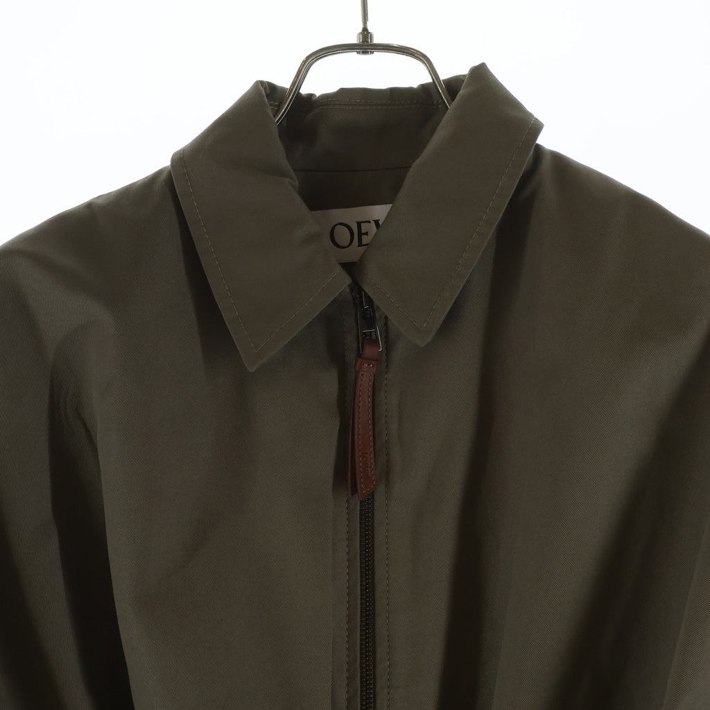 LOEWE(ロエベ) DRAPED JACKET ドレープジャケット ジップアップブルゾン カーキ S540Y02XBU レディース