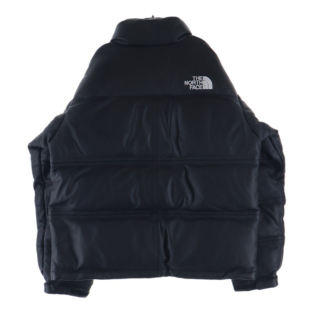 SUPREME(シュプリーム) 17AW ×THE NORTH FACE LEATHER NUPTSE DOWN JACKET レザー ヌプシダウンジャケット ブラック