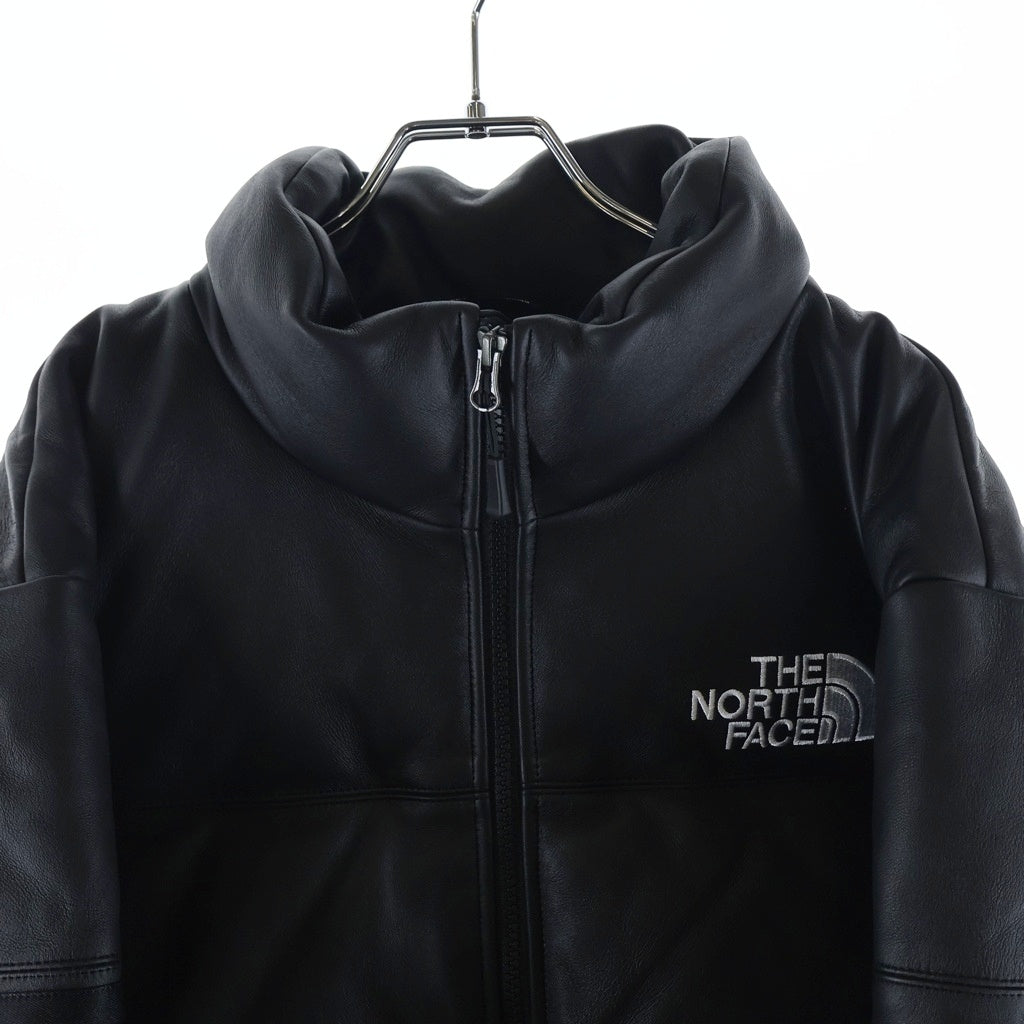 SUPREME(シュプリーム) 17AW ×THE NORTH FACE LEATHER NUPTSE DOWN JACKET レザー ヌプシダウンジャケット ブラック