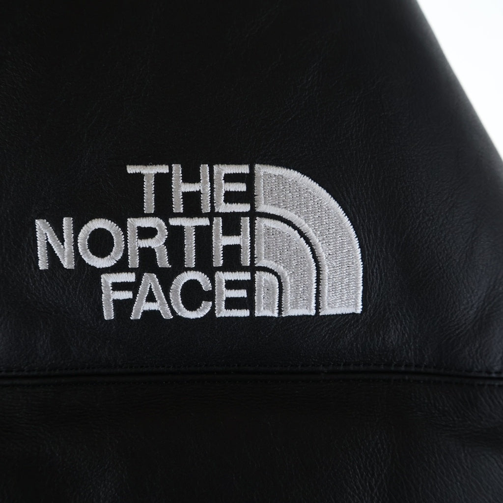 SUPREME(シュプリーム) 17AW ×THE NORTH FACE LEATHER NUPTSE DOWN JACKET レザー ヌプシダウンジャケット ブラック