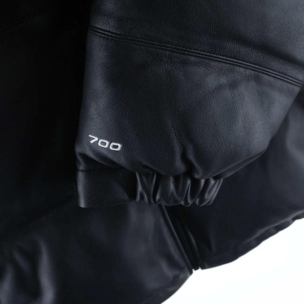 SUPREME(シュプリーム) 17AW ×THE NORTH FACE LEATHER NUPTSE DOWN JACKET レザー ヌプシダウンジャケット ブラック