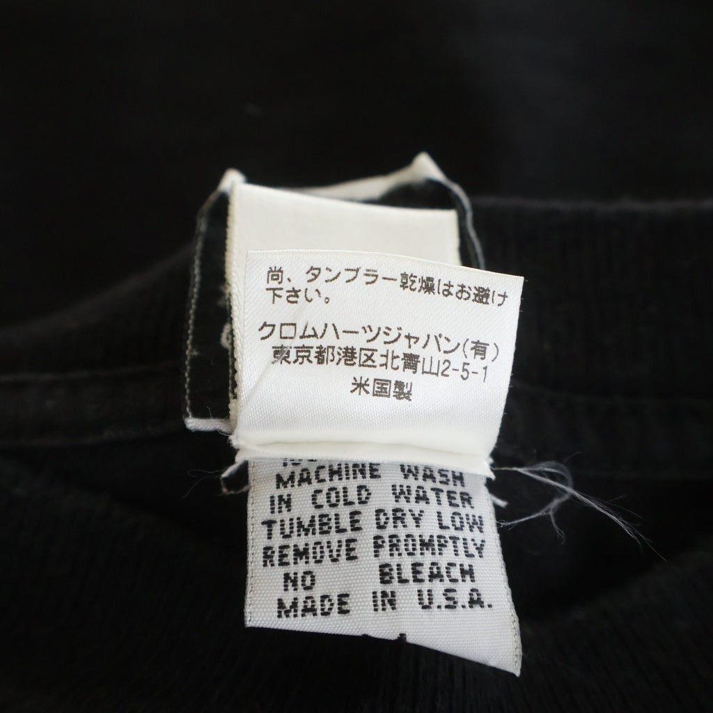 CHROME HEARTS(クロムハーツ) SCROLL LABEL T-SHIRT スクロールラベルプリント クルーネックポケット半袖Tシャツ ブラック