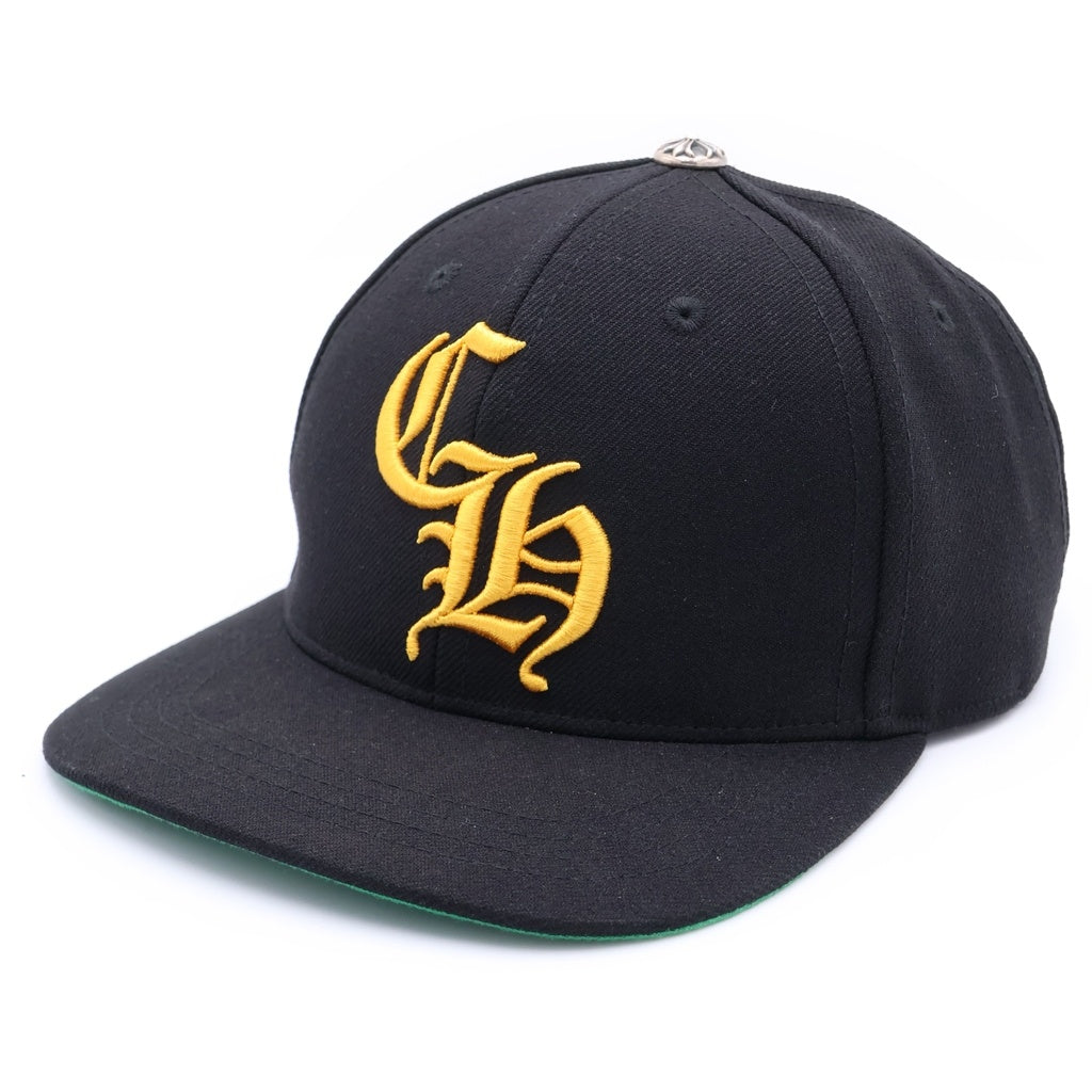 CHROME HEARTS(クロムハーツ) CH HAT CH刺繍 ベースボールキャップ 帽子 ブラック/イエロー