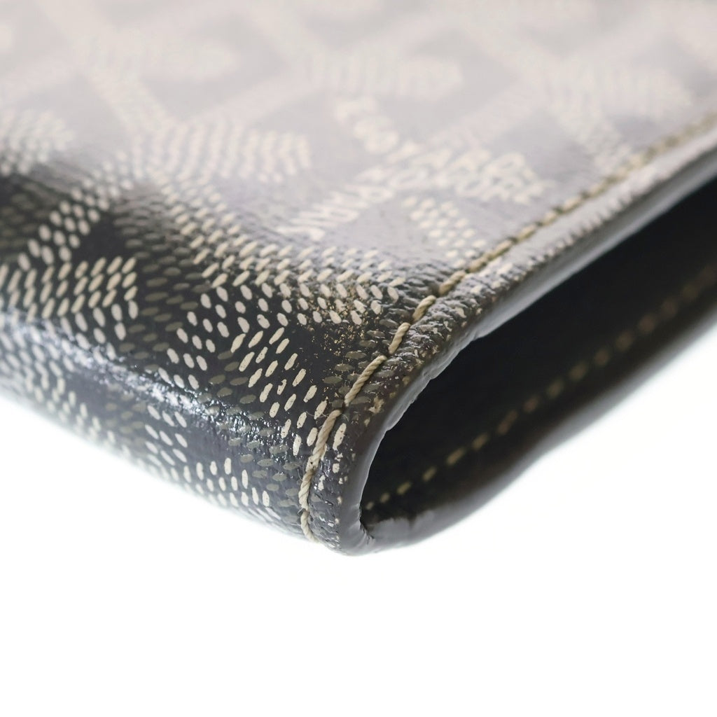 GOYARD(ゴヤール) シープル ポーチPM ショルダーバッグ レザー×PVC シルバー金具 グレー レディース