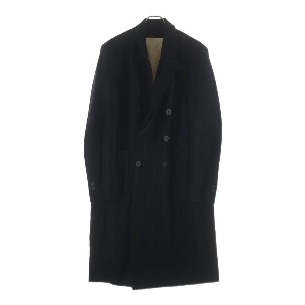 08sircus(ゼロエイトサーカス) 16AW ウールステンカラーコート 襟取り外し可能 ブラック S16AM-CO07