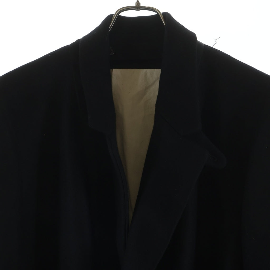 08sircus(ゼロエイトサーカス) 16AW ウールステンカラーコート 襟取り外し可能 ブラック S16AM-CO07